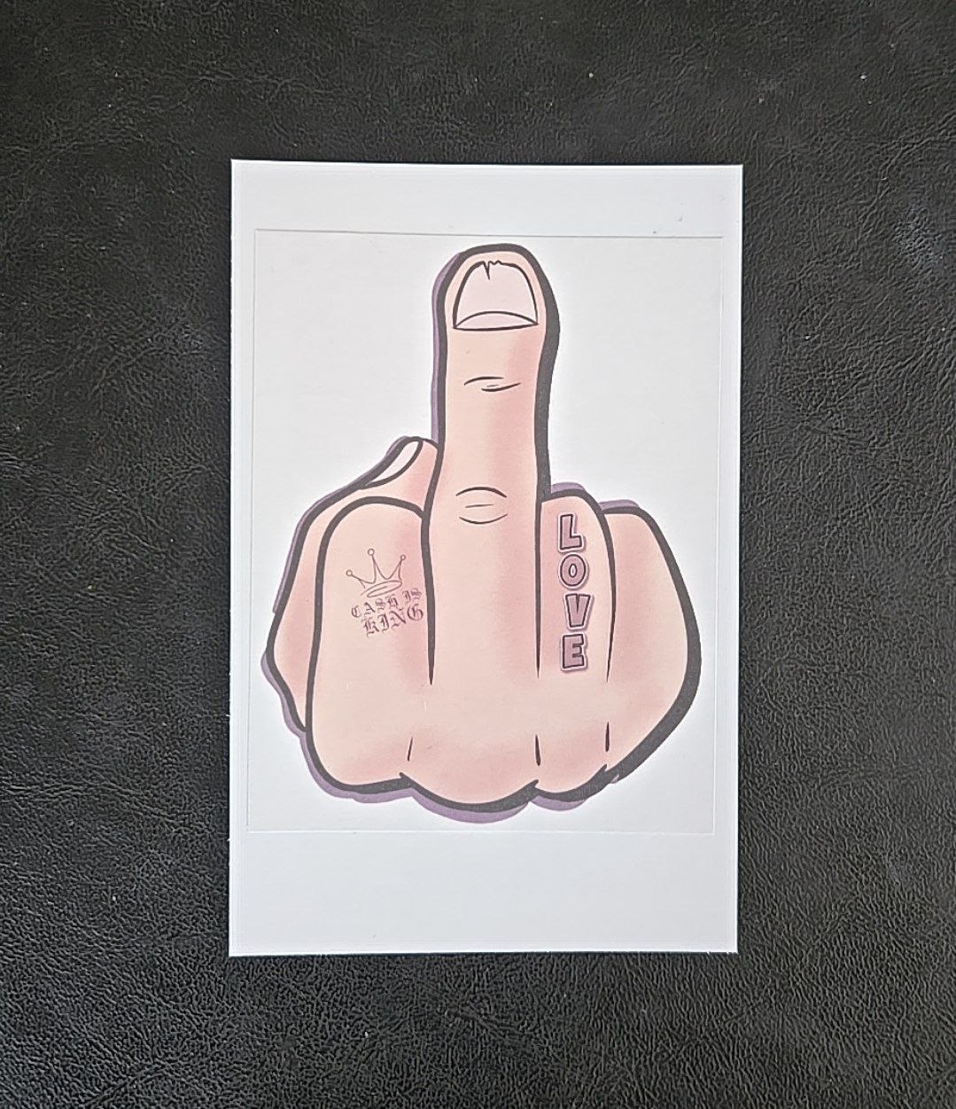Bigger FingerPost card with the middle-finger design